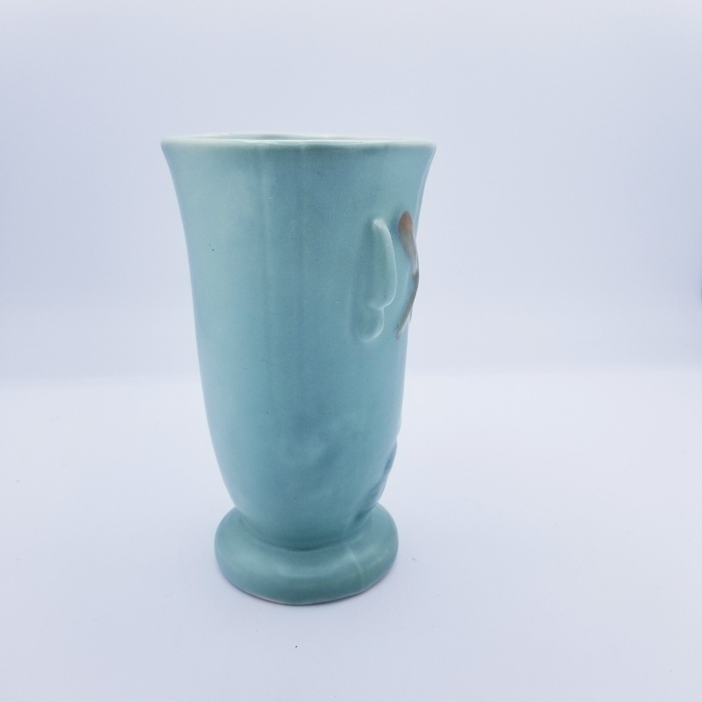 Weller Pottery Green Floral Vase Vintage - Picture 5 of 11